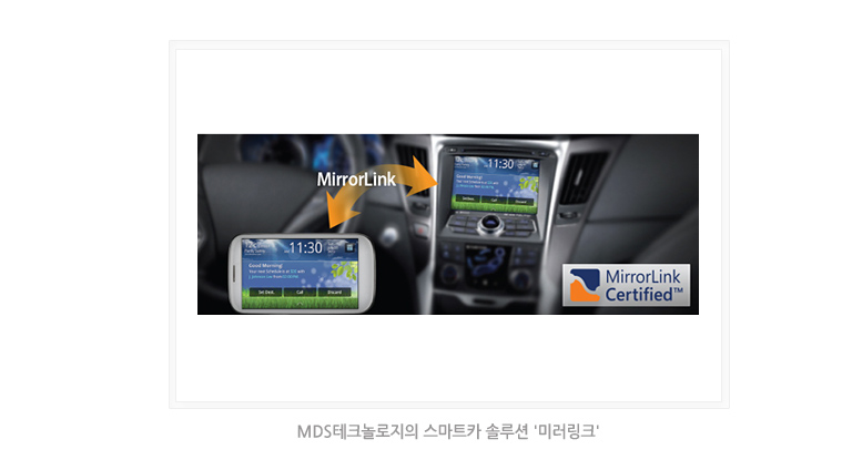 MDS테크놀로지의 스마트카 솔루션 '미러링크'